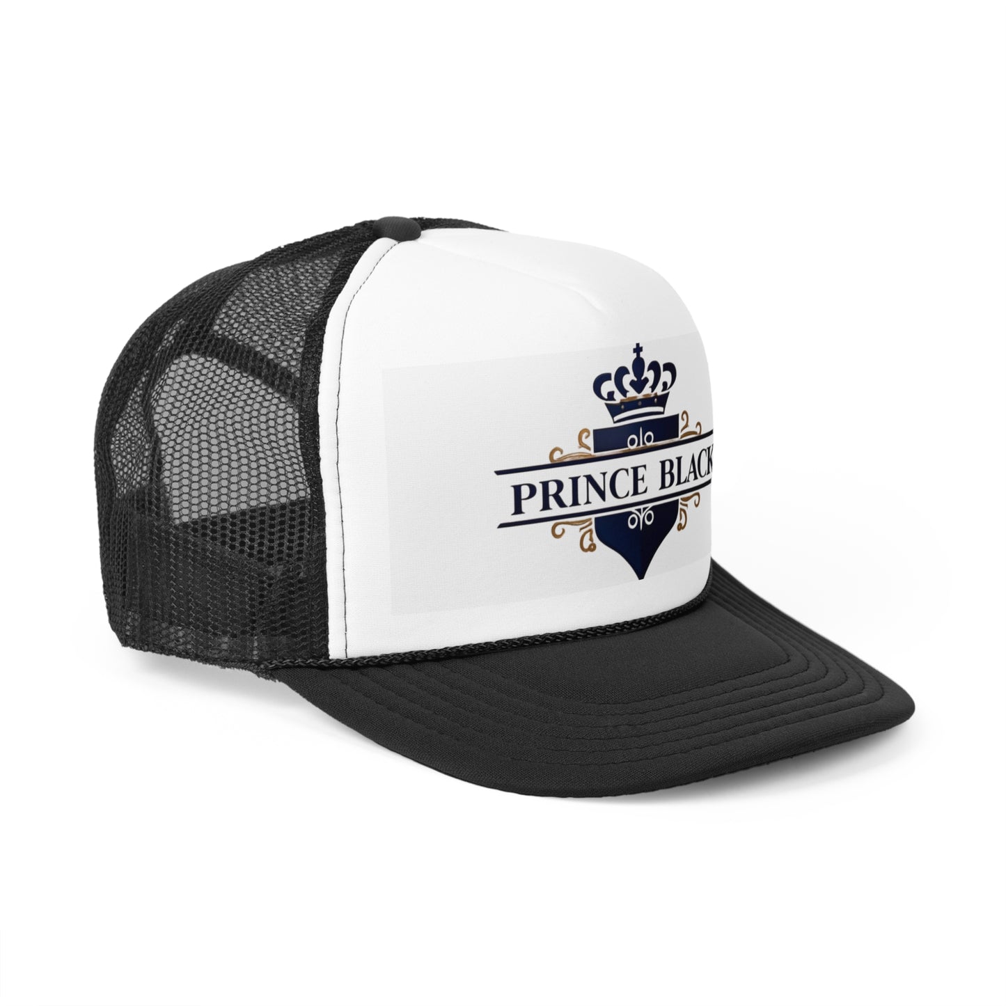 Prince Black Trucker Cap - Stylish & Trendy Headwear for Casual Outings