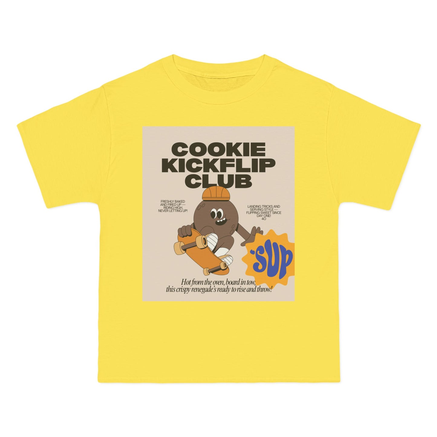 Cookie Kickflip Club T-Shirt - Fun Skateboarding Tee for Kids & Teens