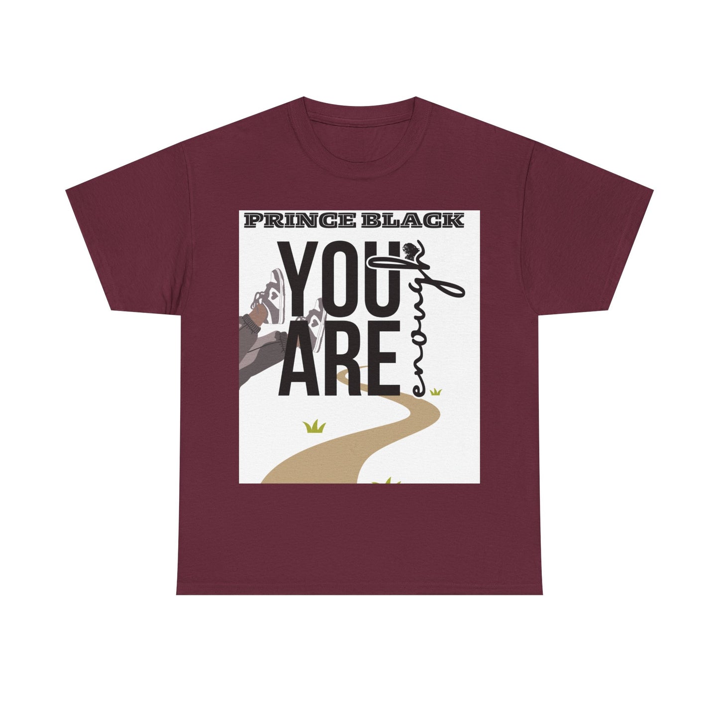 T-shirt unisexe inspirant en coton épais - Motif « You Are Enough » 