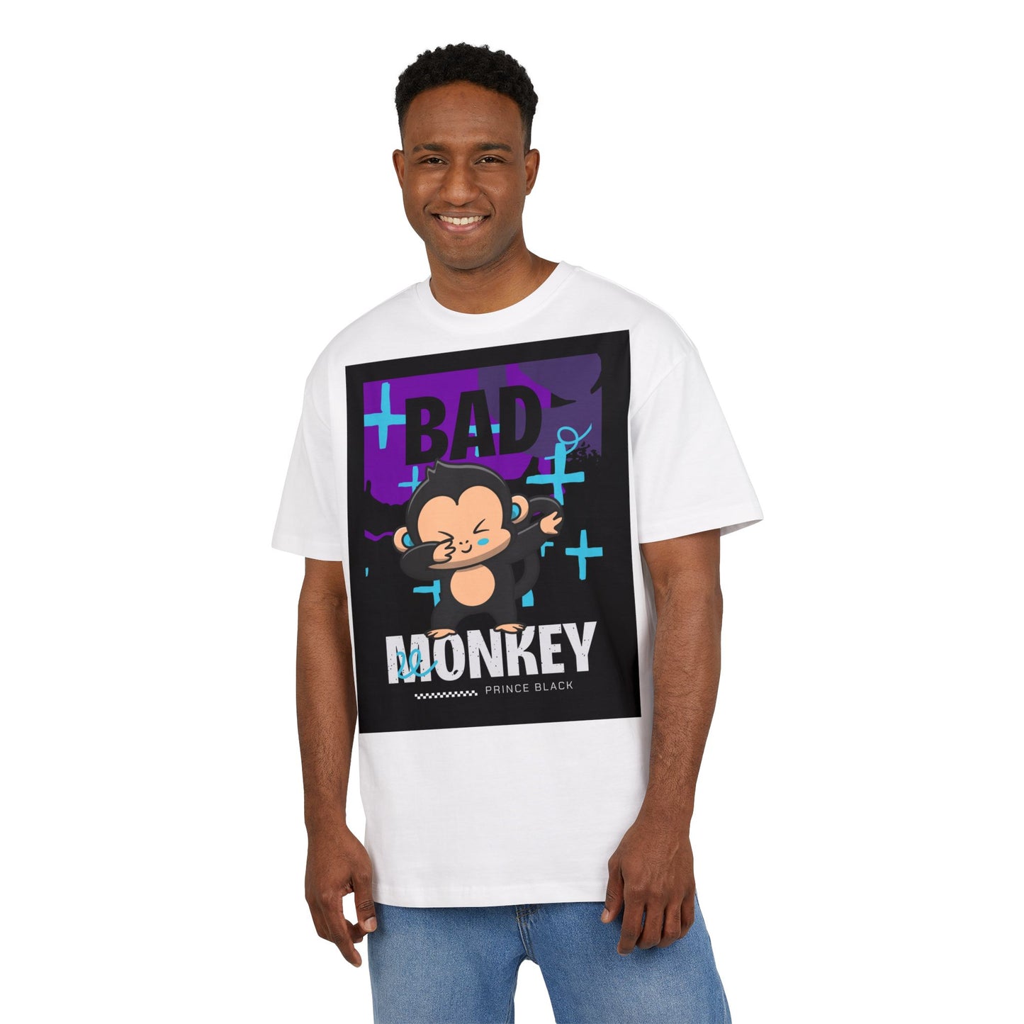 Bad Monkey Graphic Unisex Oversize Tee - Fun & Comfy Streetwear for Casual Vibes
