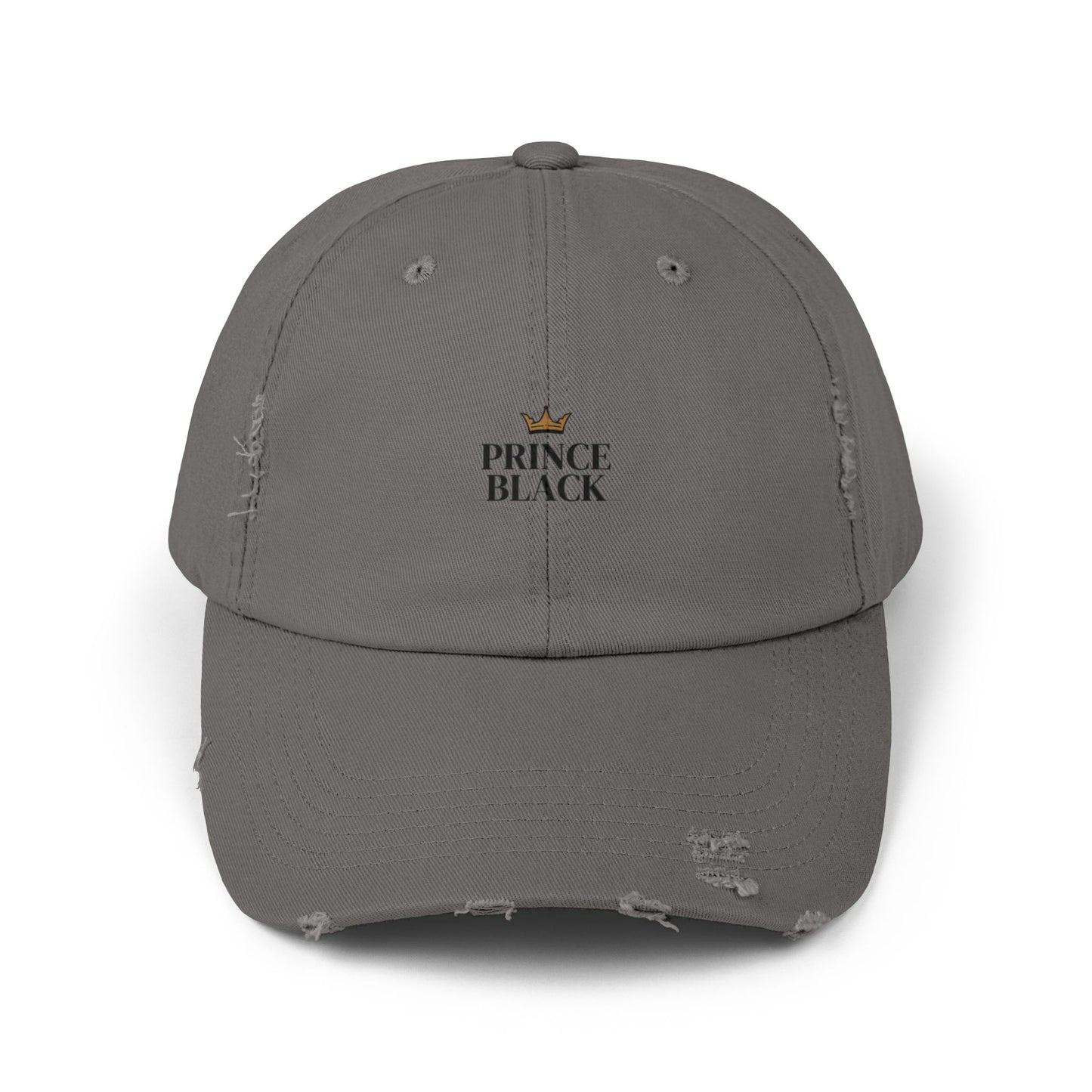 Distressed Cap - Stylish Prince Black Baseball Hat