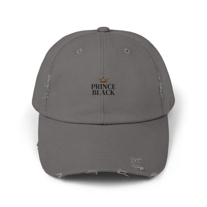 Distressed Cap - Stylish Prince Black Baseball Hat