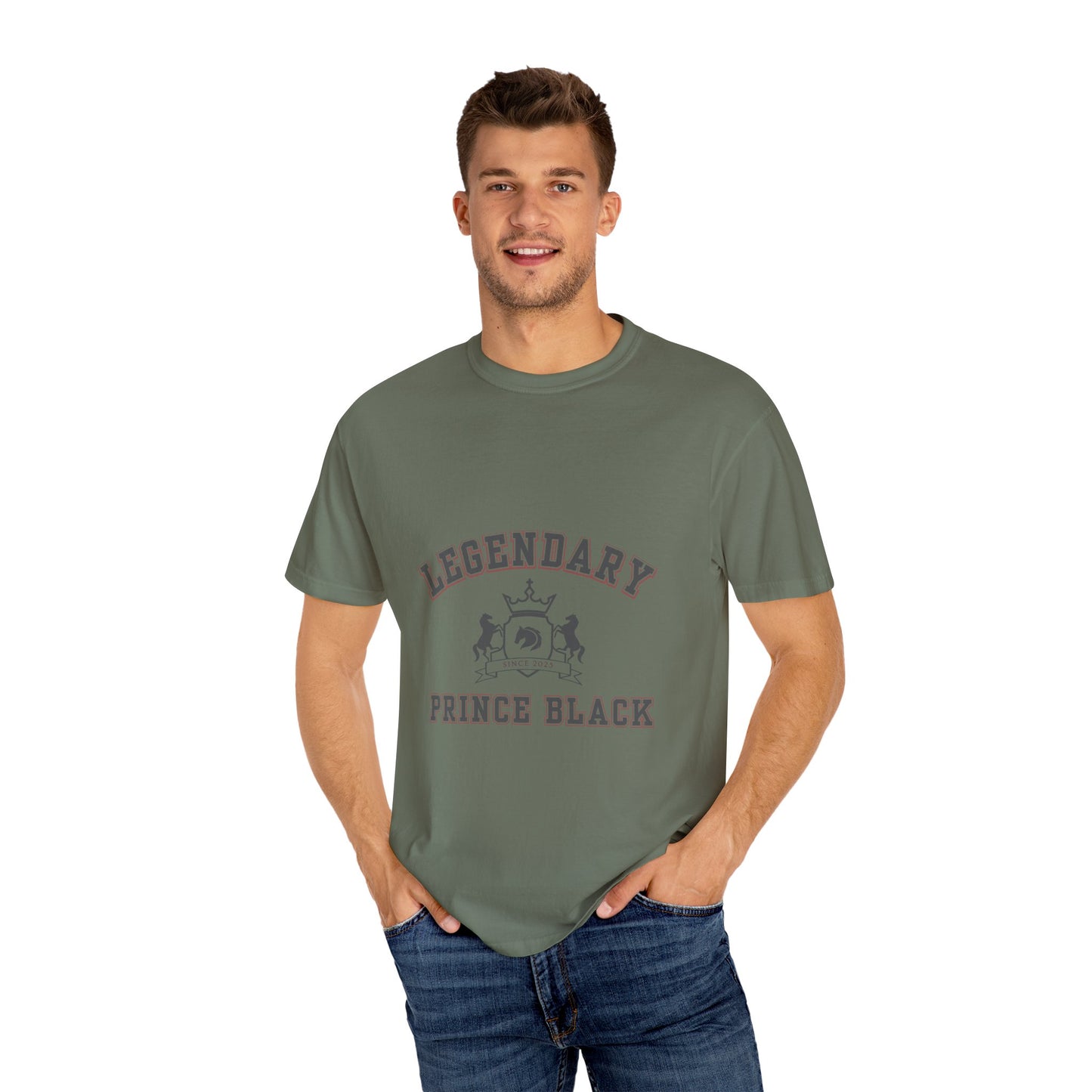 Legendary Prince Black Unisex Garment-Dyed T-Shirt