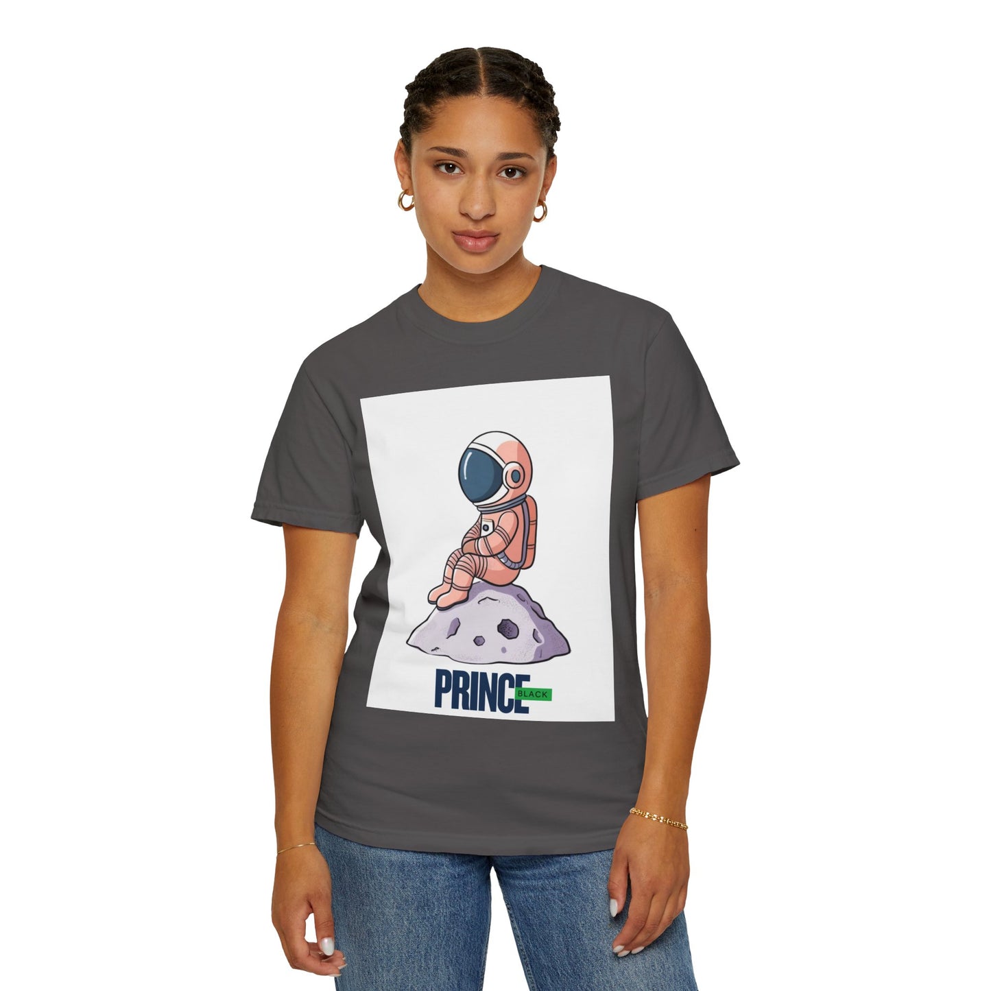 Cosmic Adventure T-shirt - Unisex Garment-Dyed Tee with Astronaut Design