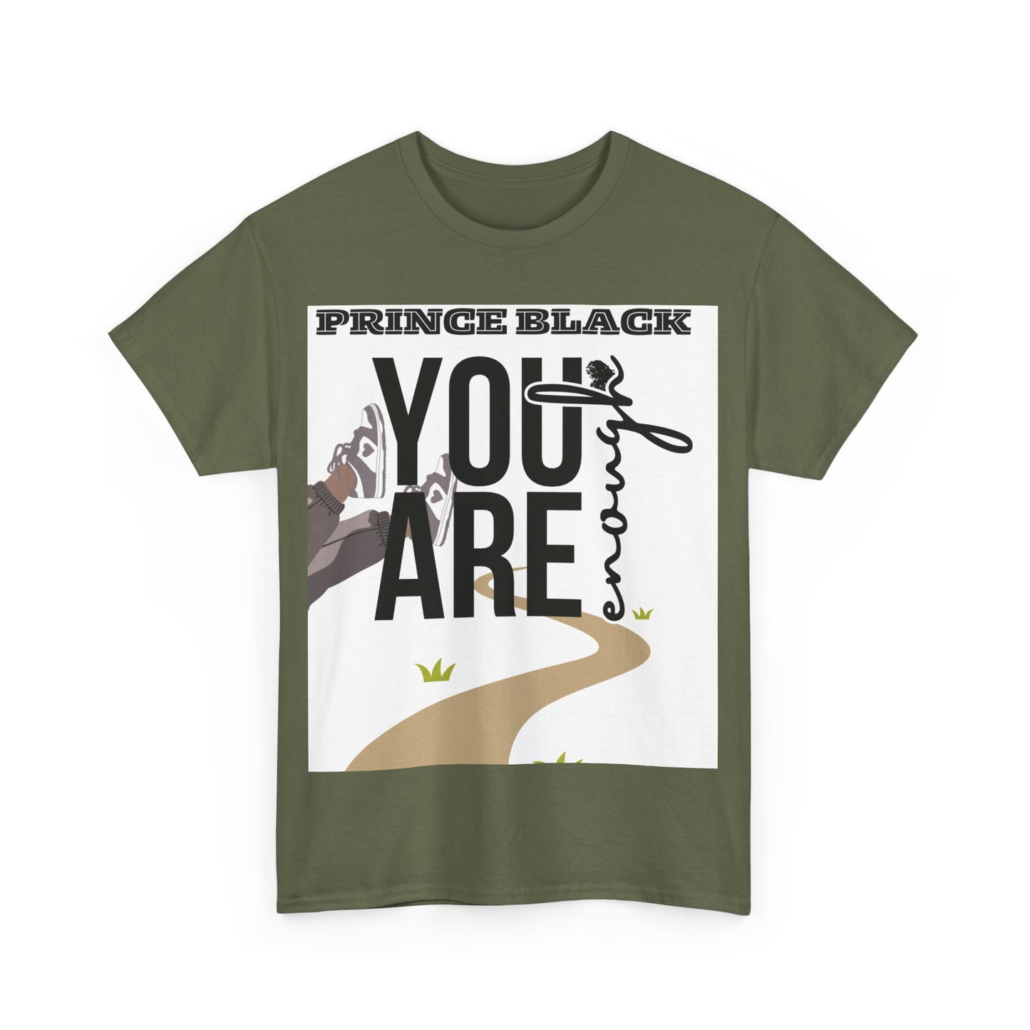 T-shirt unisexe inspirant en coton épais - Motif « You Are Enough » 
