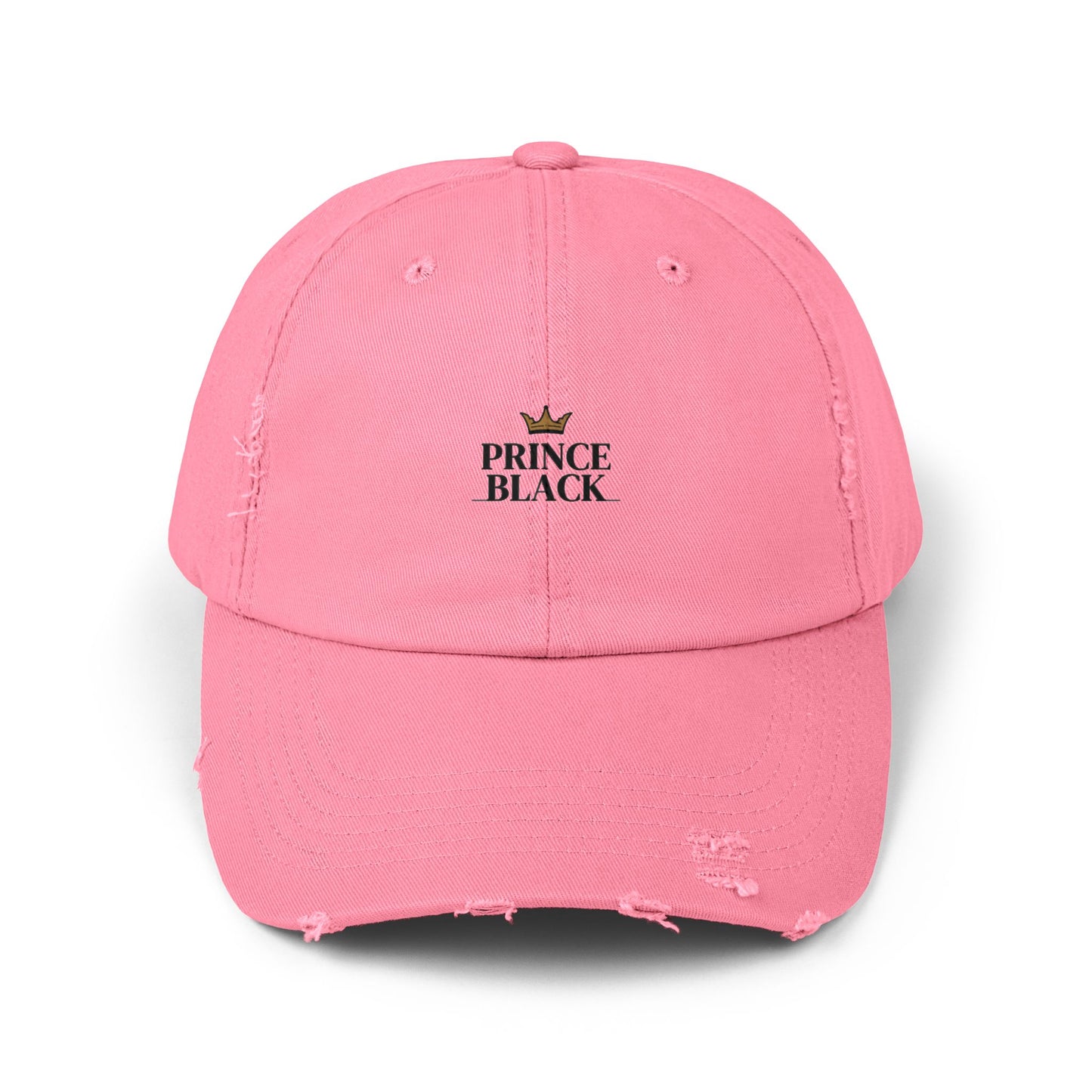Distressed Cap - Stylish Prince Black Baseball Hat