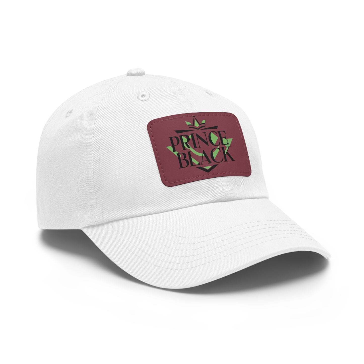 Stylish Dad Hat with Leather Patch - 'Prince Black' Design for Casual Outdoor Wear