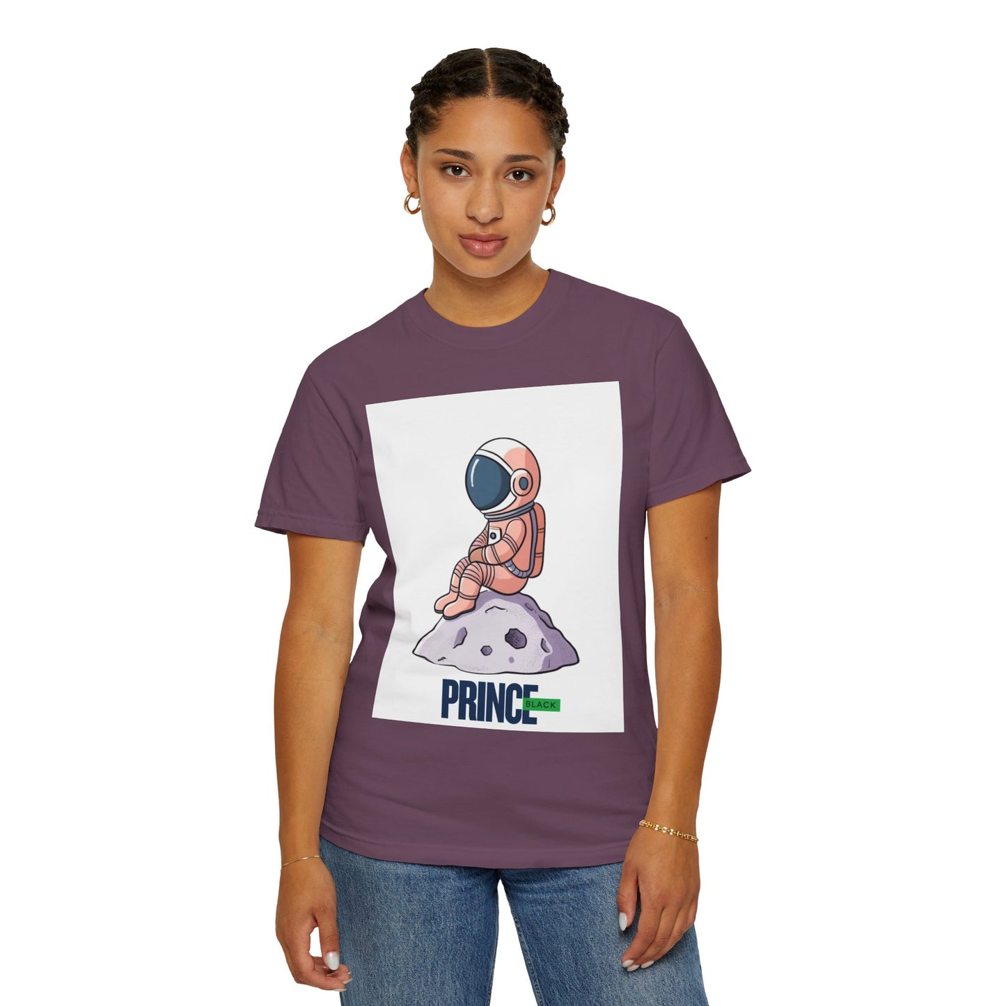 Cosmic Adventure T-shirt - Unisex Garment-Dyed Tee with Astronaut Design