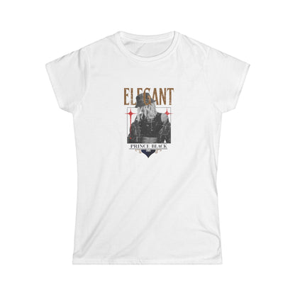 T-shirt élégant et doux pour femme – Mode chic avec motif Prince Black 