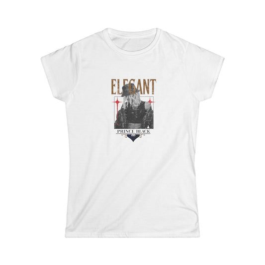 T-shirt élégant et doux pour femme – Mode chic avec motif Prince Black 