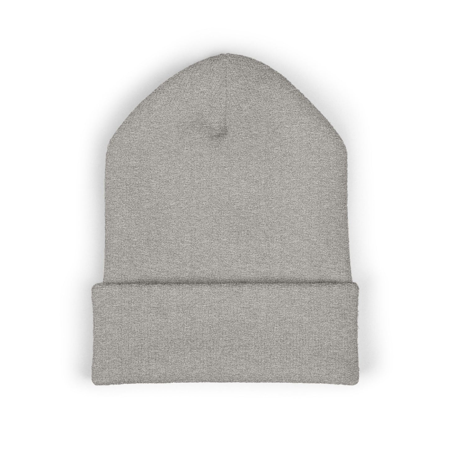 Embroidered Classic Cuffed Beanie - 'Prince Black' White Hat