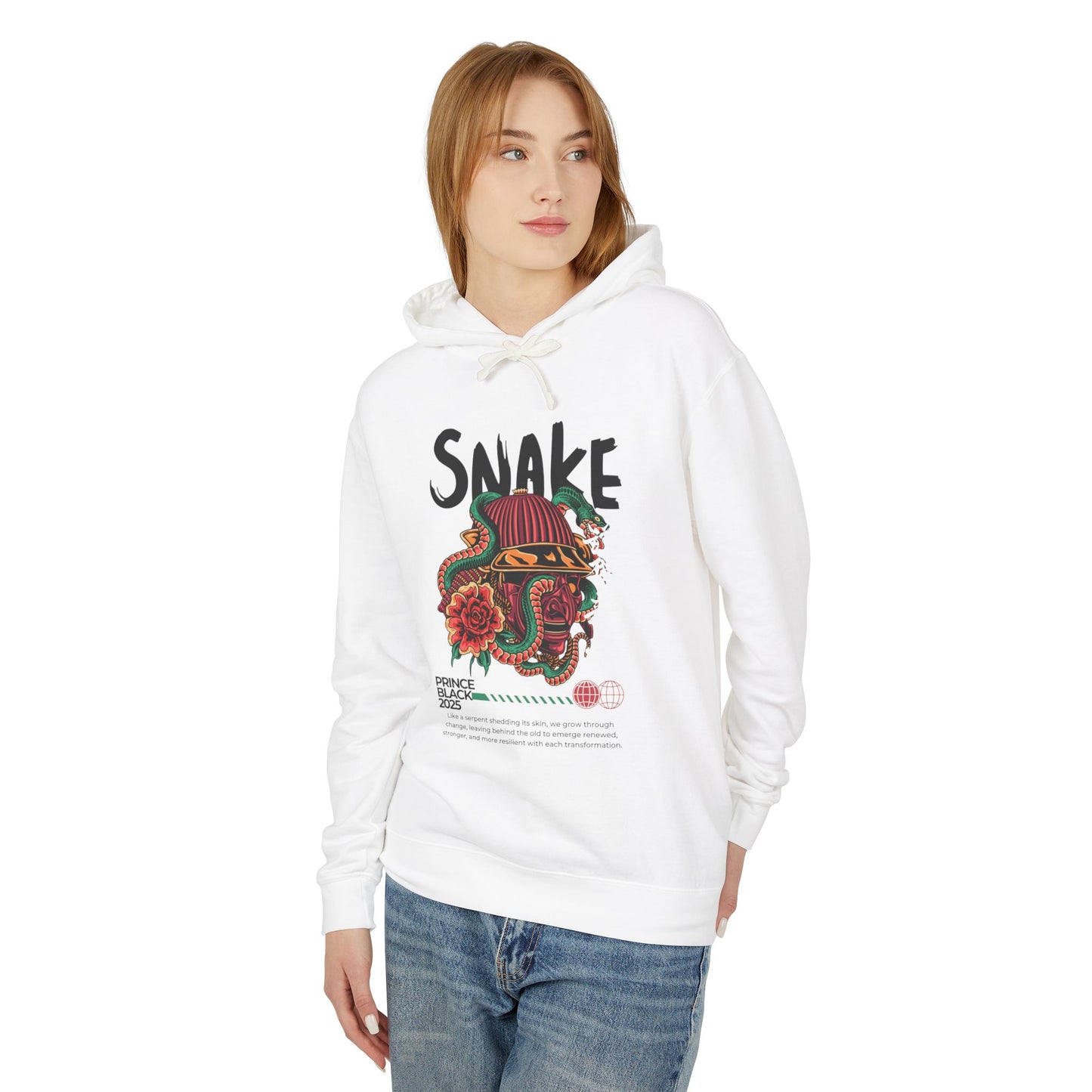 Lightweight Hooded Sweatshirt - 'Prince Black' Graphic Design 