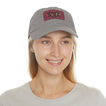 Stylish Dad Hat with Leather Patch - 'Prince Black' Design for Casual Outdoor Wear