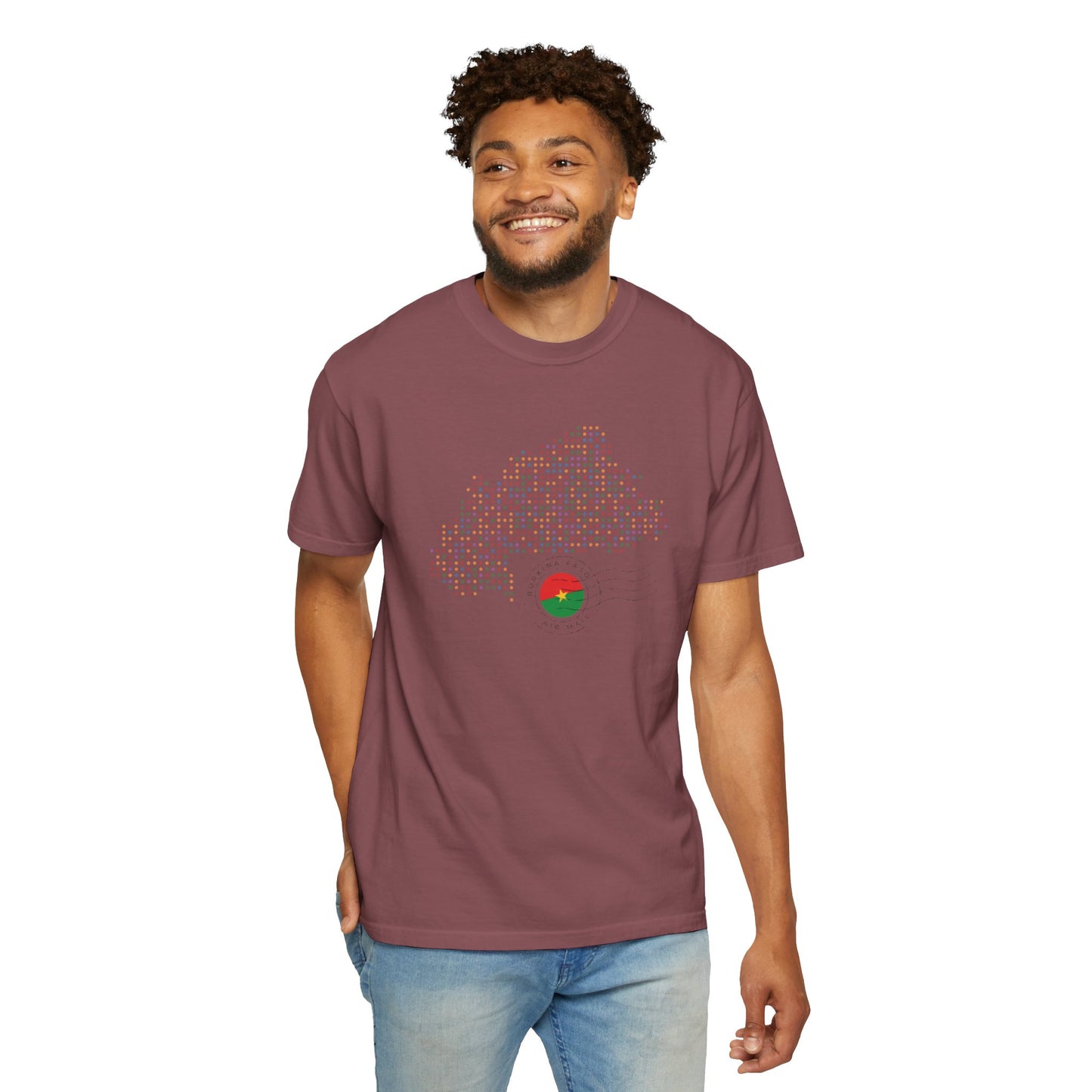 Burkina Faso T-Shirt with Artistic Flag Design - Perfect for Celebrations and Everyday Wear