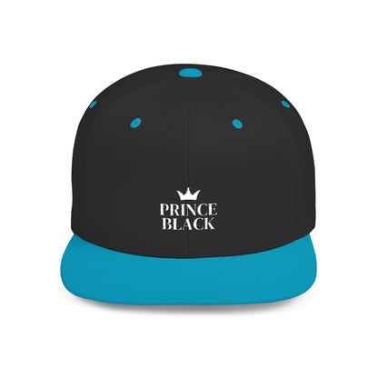 Stylish Prince Black Flat Bill Snapback Hat for Fashion-Forward Individuals