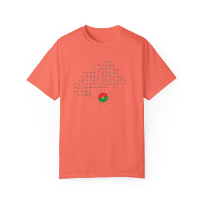 Burkina Faso T-Shirt with Artistic Flag Design - Perfect for Celebrations and Everyday Wear