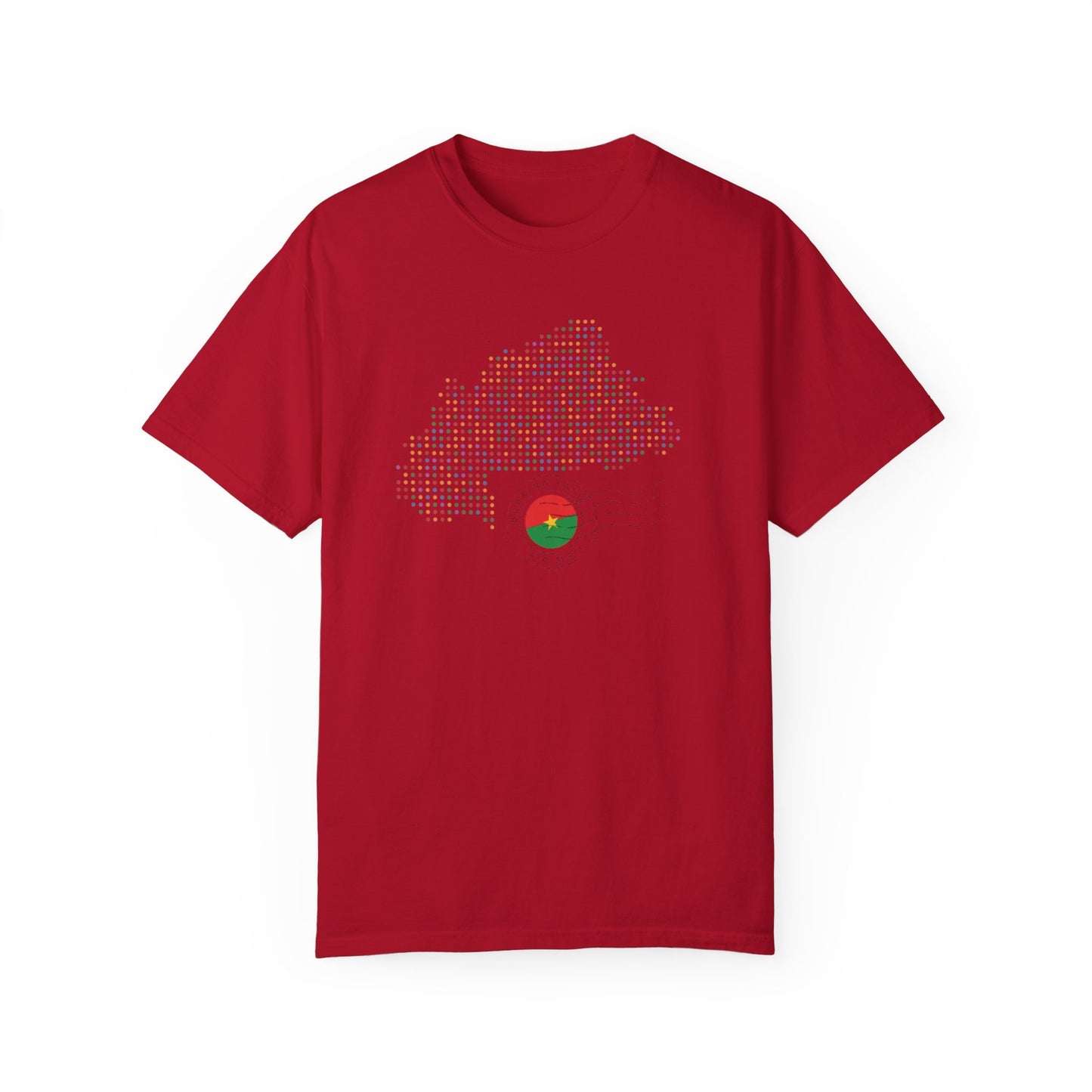 Burkina Faso T-Shirt with Artistic Flag Design - Perfect for Celebrations and Everyday Wear