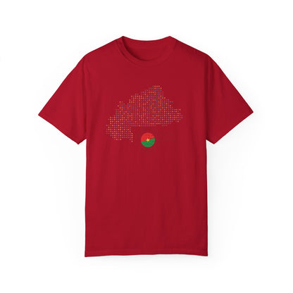 Burkina Faso T-Shirt with Artistic Flag Design - Perfect for Celebrations and Everyday Wear