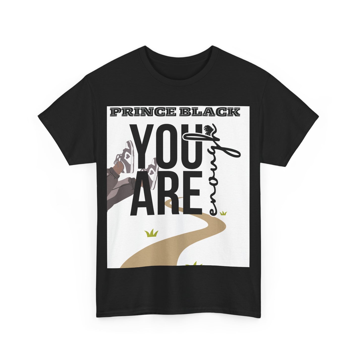 T-shirt unisexe inspirant en coton épais - Motif « You Are Enough » 