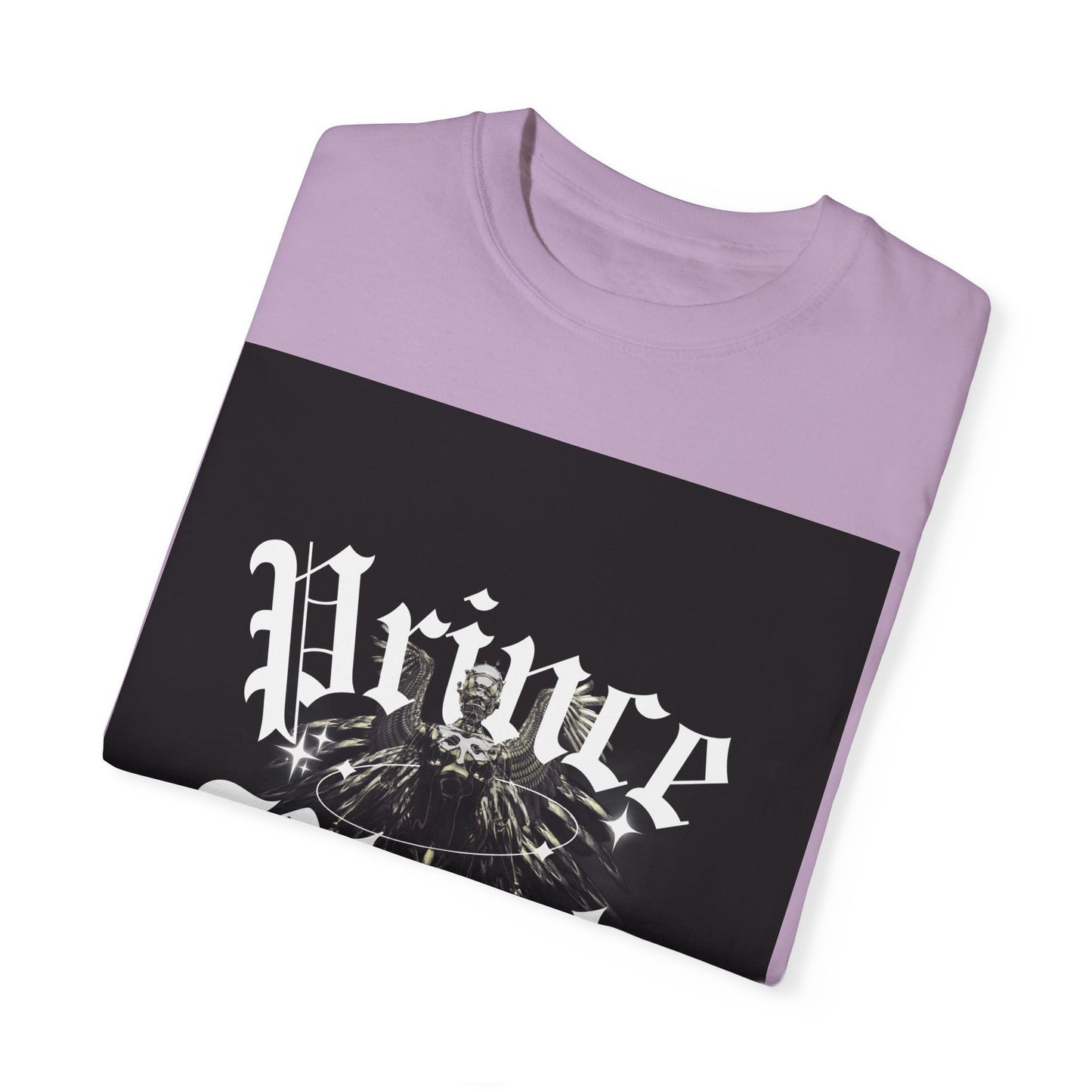 Garment-Dyed T-Shirt - "Prince Black" Graphic Tee - Streetwear Style for Music Lovers