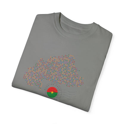 Burkina Faso T-Shirt with Artistic Flag Design - Perfect for Celebrations and Everyday Wear