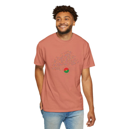 Burkina Faso T-Shirt with Artistic Flag Design - Perfect for Celebrations and Everyday Wear