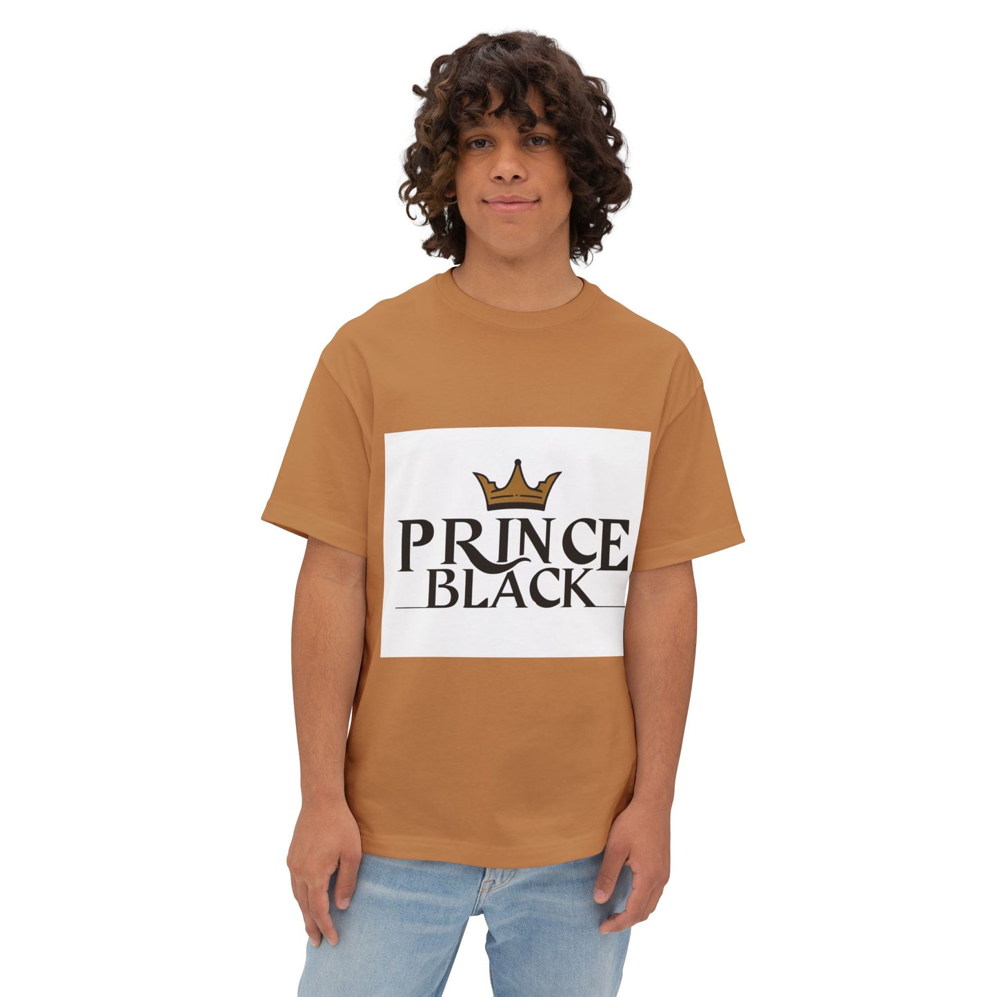 T-shirt oversize à imprimé couronne « Prince Black » 