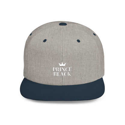 Stylish Prince Black Flat Bill Snapback Hat for Fashion-Forward Individuals