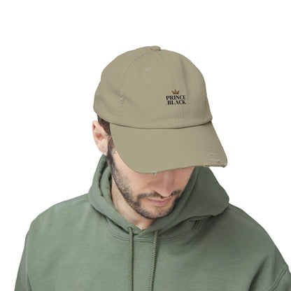 Distressed Cap - Stylish Prince Black Baseball Hat