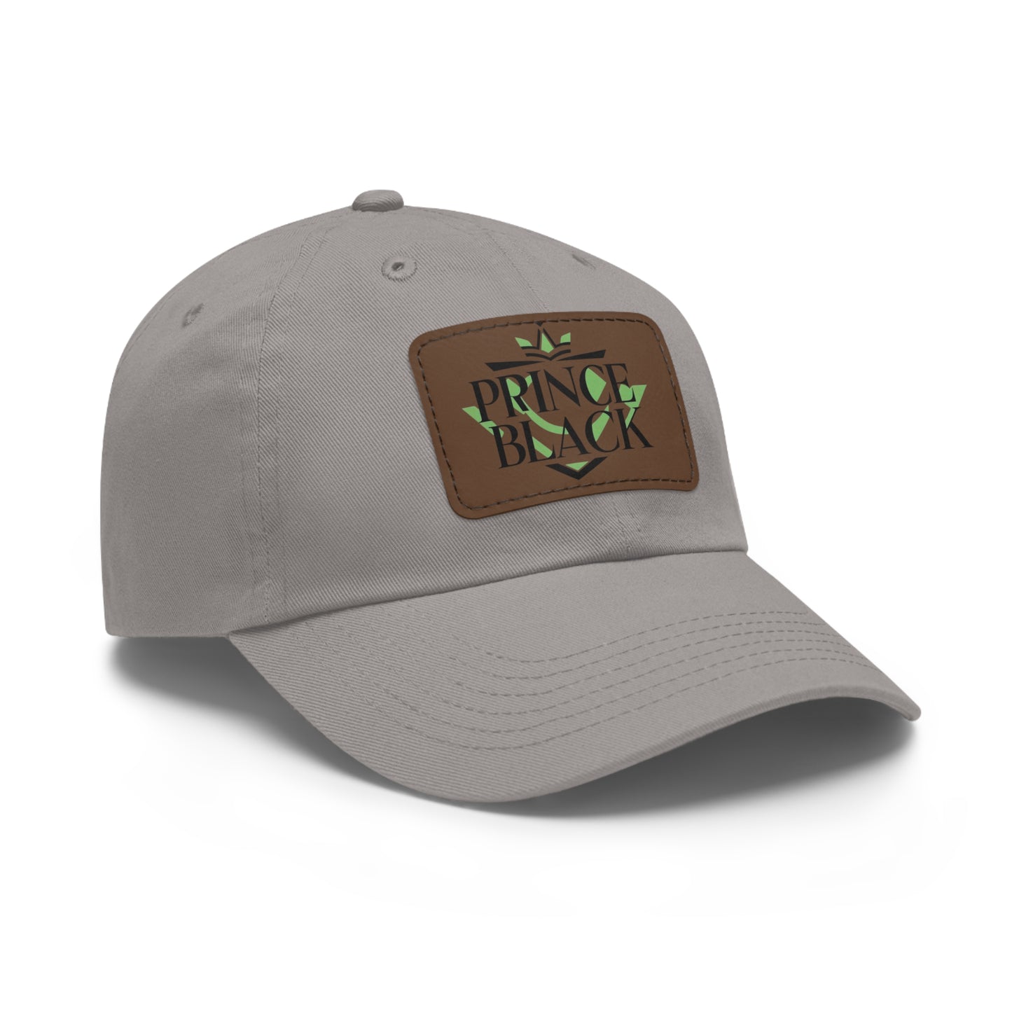 Stylish Dad Hat with Leather Patch - 'Prince Black' Design for Casual Outdoor Wear