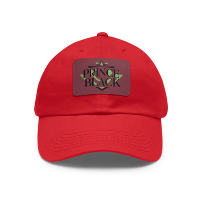 Stylish Dad Hat with Leather Patch - 'Prince Black' Design for Casual Outdoor Wear