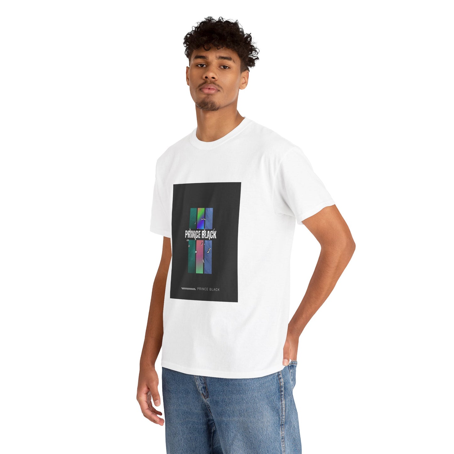 Heavy Cotton Tee - Vibrant 'PRINCE BLACK' Graphic Tee for Music Lovers