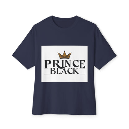 T-shirt oversize à imprimé couronne « Prince Black » 