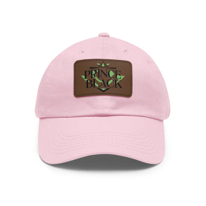 Stylish Dad Hat with Leather Patch - 'Prince Black' Design for Casual Outdoor Wear