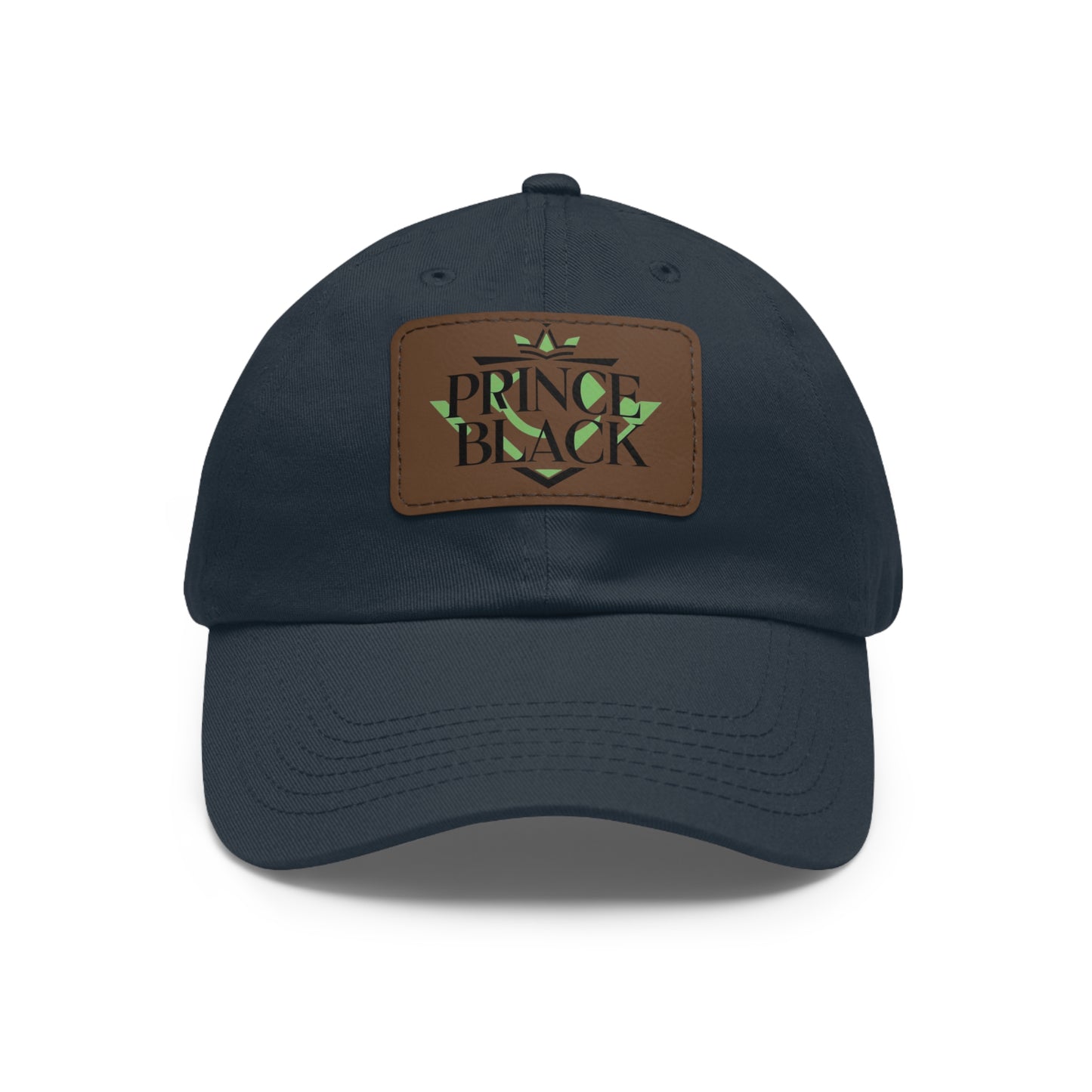 Stylish Dad Hat with Leather Patch - 'Prince Black' Design for Casual Outdoor Wear