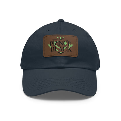Stylish Dad Hat with Leather Patch - 'Prince Black' Design for Casual Outdoor Wear