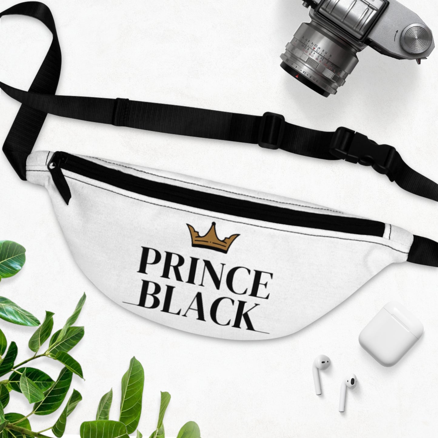 Stylish Prince Black Fanny Pack - Perfect for Festivals & Everyday Use