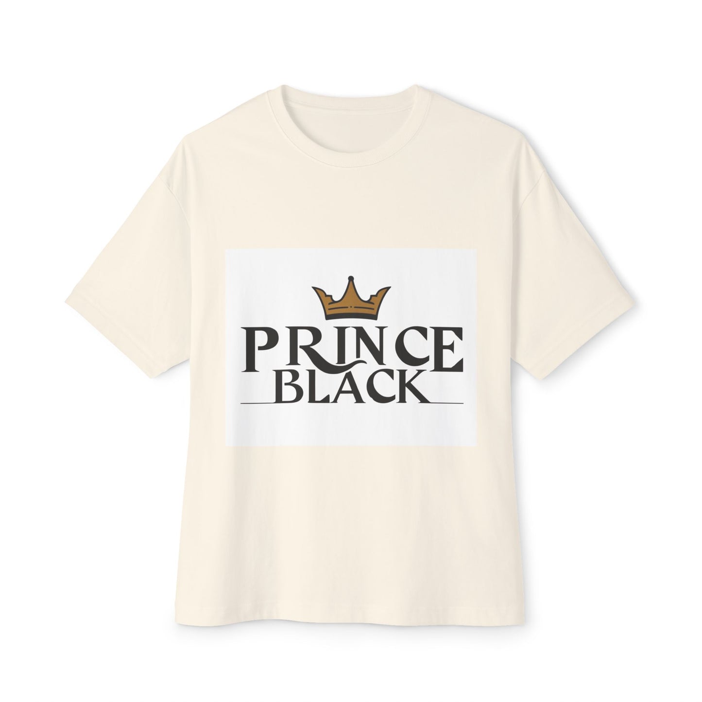 T-shirt oversize à imprimé couronne « Prince Black » 