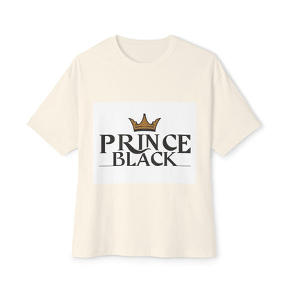 T-shirt oversize à imprimé couronne « Prince Black » 