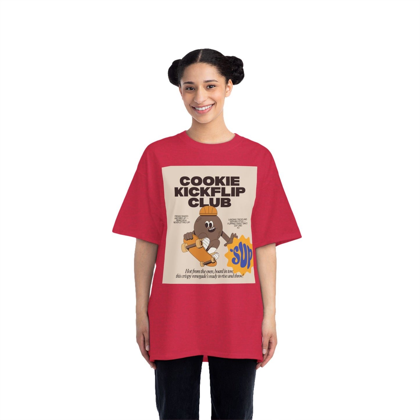 Cookie Kickflip Club T-Shirt - Fun Skateboarding Tee for Kids & Teens